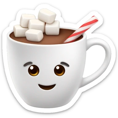 Hot chocolate with marshmallows  sticker