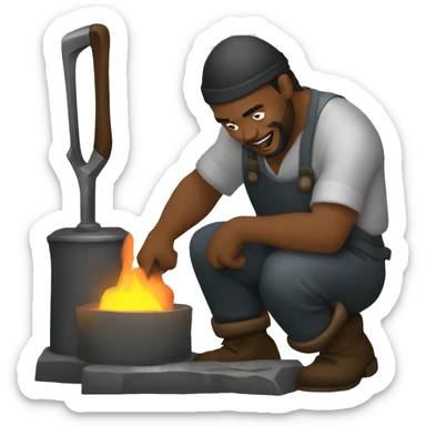 A Blacksmith forging sticker