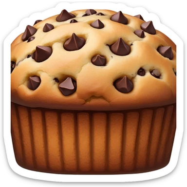 Gooey chocolate chip muffin sticker