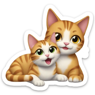 Lucky the cat and Ella sticker