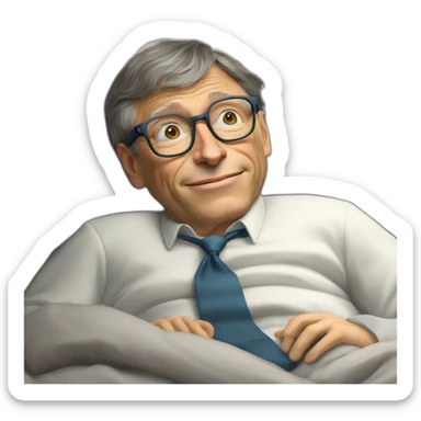 Bill gates entrain de dormir sticker