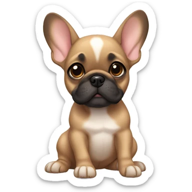 Fawn frenchie pup sticker
