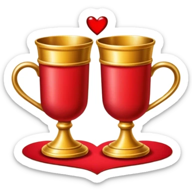 Valentine’s Day Tarot Card Cups sticker