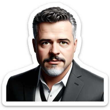 dapper man in white shirt sticker