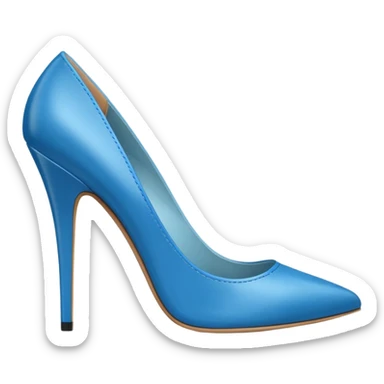 blue high-heeled shoes sticker