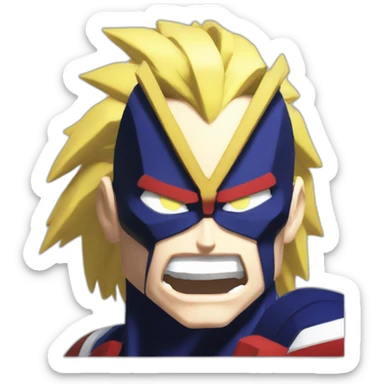 All might my hero academia motivated sticker
