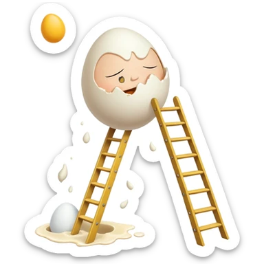 humpty dumpty falling off a ladder sticker