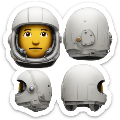 astronaut helmet back view sticker