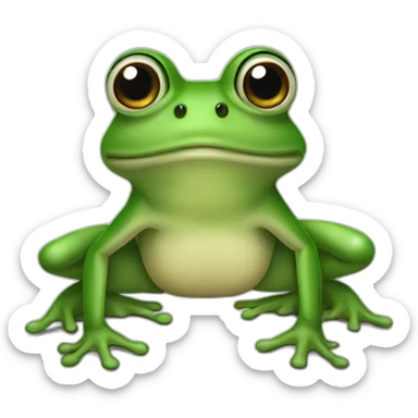 big eyed frog sticker