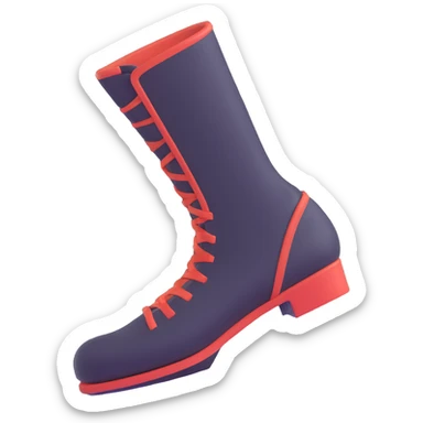 boot in mid-kick with dynamic motion lines sticker