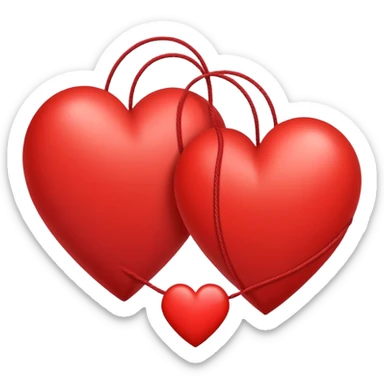 Two hearts connected by string for 'Stay' song sticker