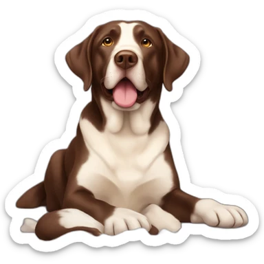 a-chocolate-lab-dreaming-of-a-white-lab sticker