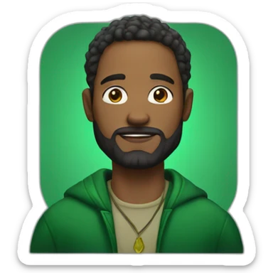 man of emerald sticker