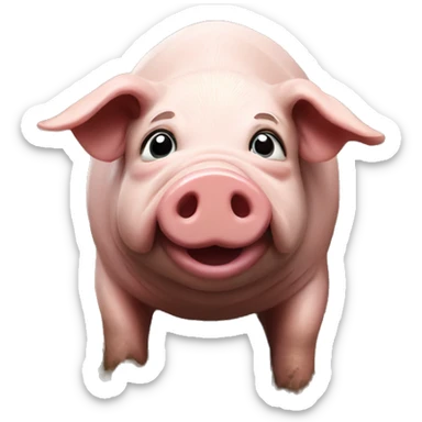 Pig in mud sticker