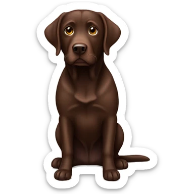 Chocolate lab sticker