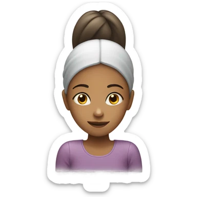 Girl with a really long face and a plate sticker