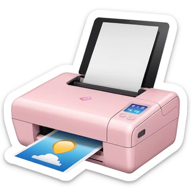 Light Pale Pink Multi Printer and Scanners sticker