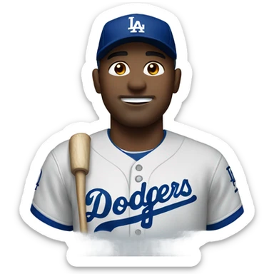 Male with earring in dodgers sticker