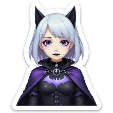 Gorgeous Cute Gothic Edgy Nebula Gradient Beautiful Anime Emo BatLady sticker