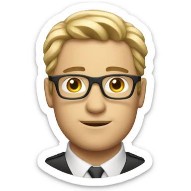 white male director company sticker