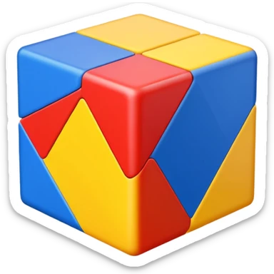 colourful cube sticker