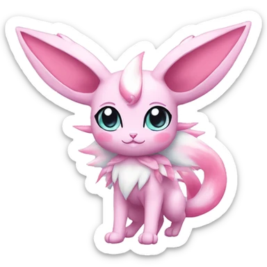 Kawaii Sylveon-Mew-Espeon-Pokémon full body sticker