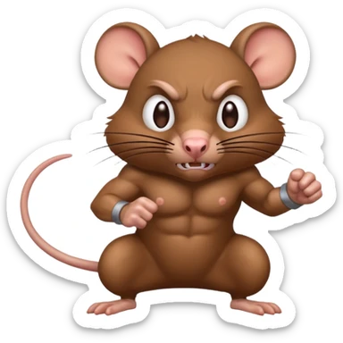 rat ready to fight sticker