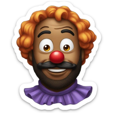 Donald Glover as a clown sticker