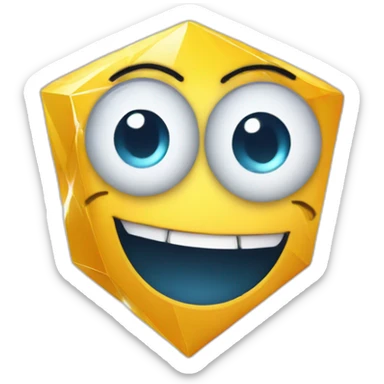 A diamond with a happy face near the finish line sticker