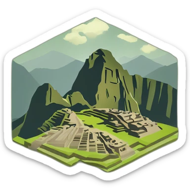 Machu Picchu mountain sticker