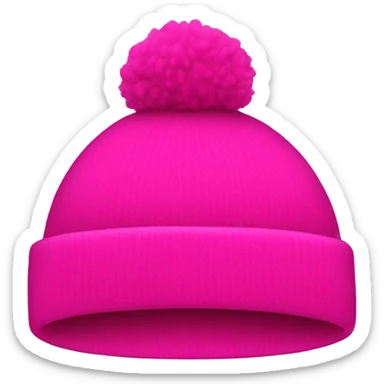 isolated hot pink winter hat  sticker