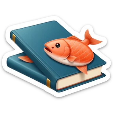 Livros com a cor salmão, livro fechado  sticker