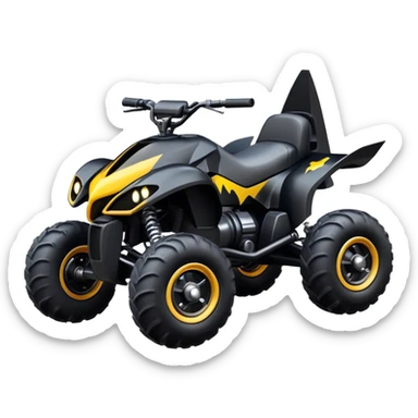 batmobile atv quad cross sticker