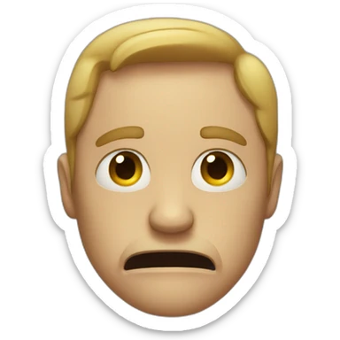 Creepy man crying uncontrollably sticker