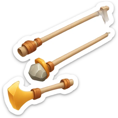 slingshot and stone sticker