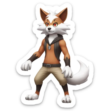 Lycanroc-Torracat full body sticker