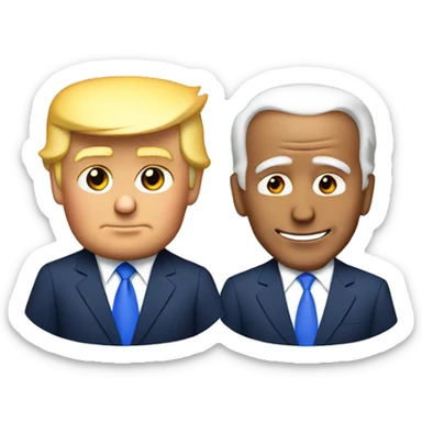 Donald Trump and Joe Biden  sticker