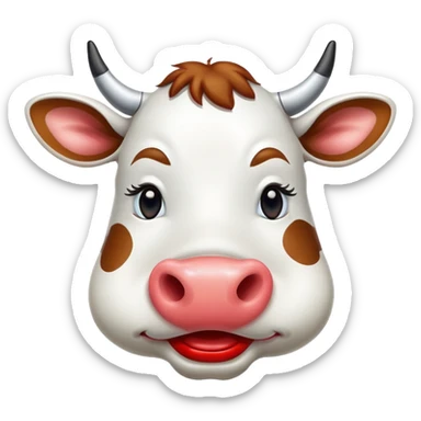 Vaca con labios sticker