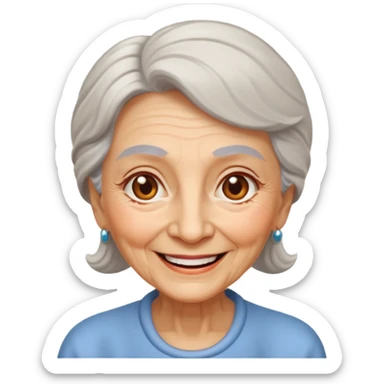 The kind and amiable grandmother in fairy tales sticker
