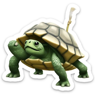Tortuga tomando un mate sticker