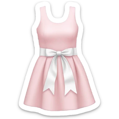 Light pink dress with white ribbon sticker