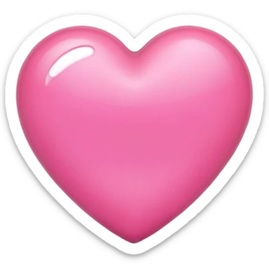light Pink heart sticker