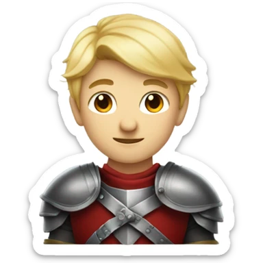 A boy knight Link with blonde hair and red eyes smirking sticker