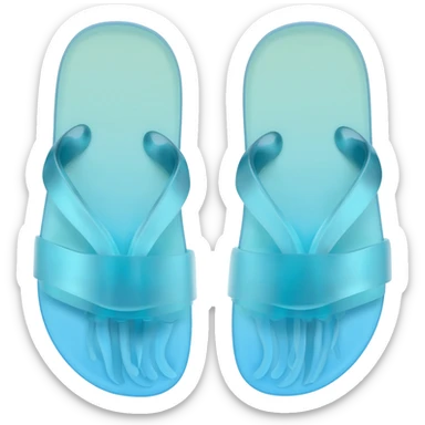 plastic jellyfish sandal sticker