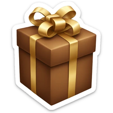 Brown christmas present  sticker