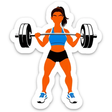 Lifting weights  sticker