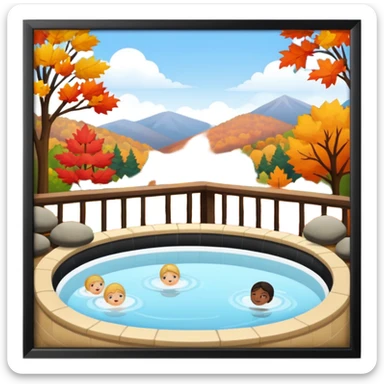 Fall spa day scenery  sticker