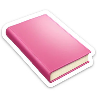 Pink book sticker