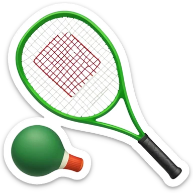 squash racket and ball sticker