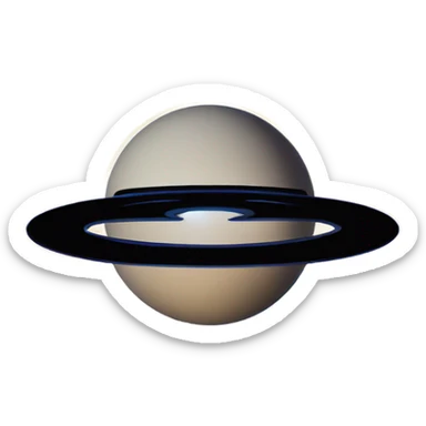 saturn with rings sticker